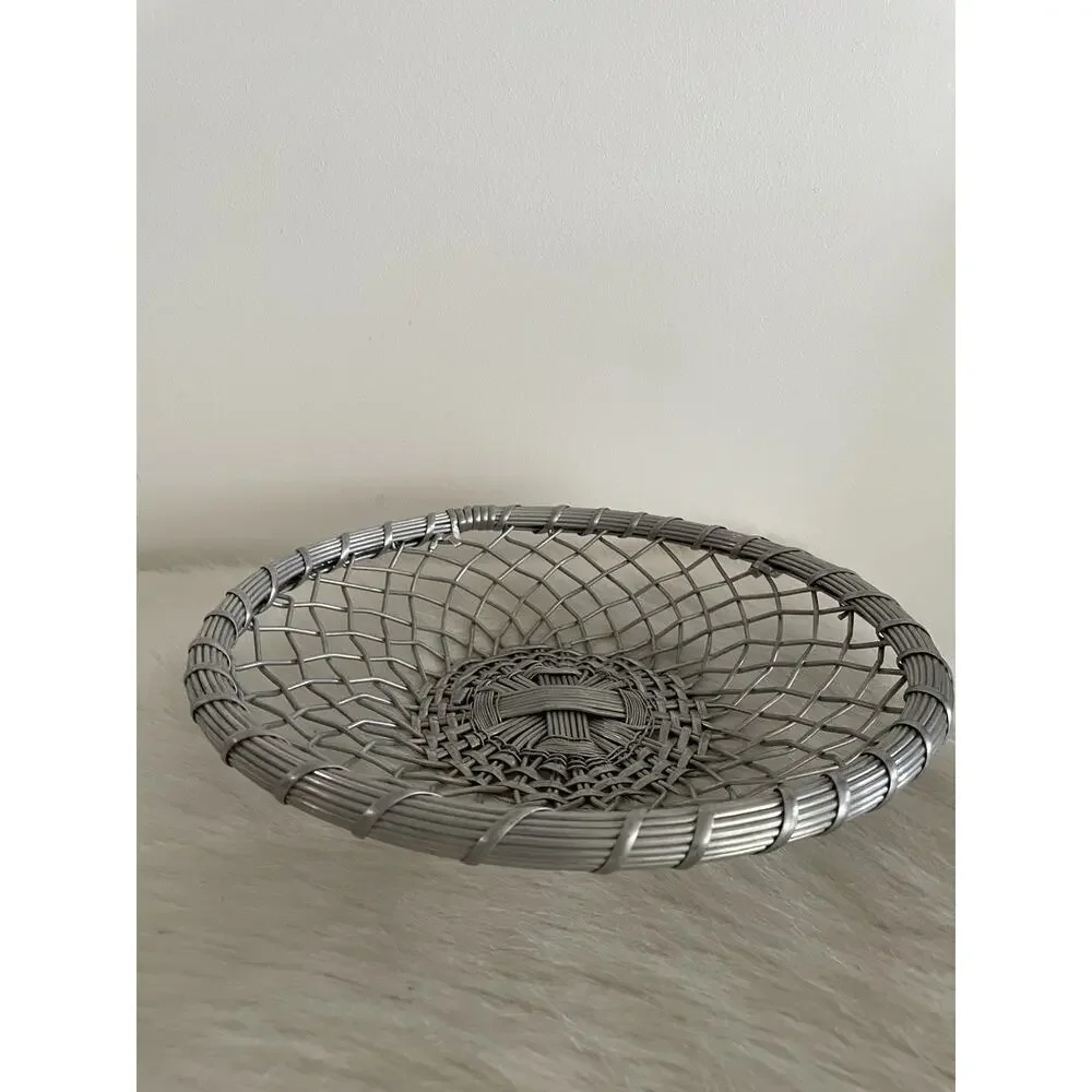 Vintage Aluminum Basket Trio Kmart Set Of Three Silver Tone Home Decor